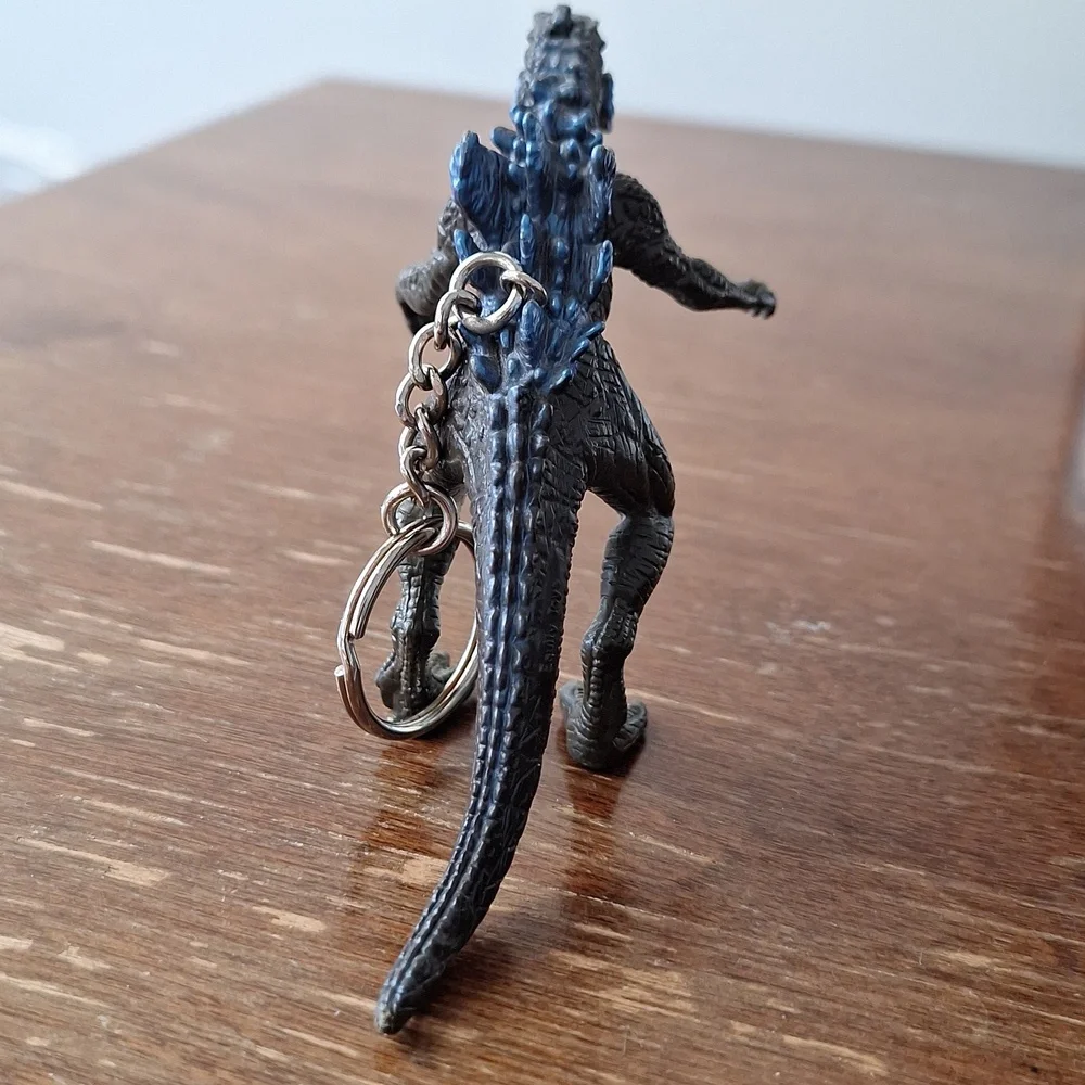 Toho Equity Godzilla Blue and Black Dinosaur Keychain for Reptile Enthusiasts